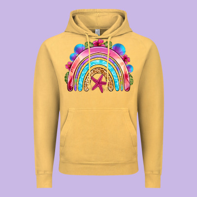 Summer Rainbow Vintage Hoodie Designed By Nancycooperartshop