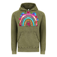 Vintage Olive summer rainbow Vintage Hoodie - NancyCooperArtShop