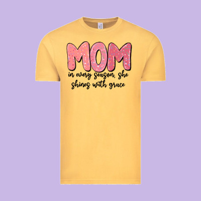 Mom In Every Season, She Shines With Grace Vintage Tee Designed By Maliassmallbusiness