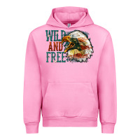 Fuchsia Pink Wild and free Urban Hoodie - FaDigitalArtStudio