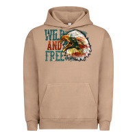 Pigment Burro Wild and free Urban Hoodie - FaDigitalArtStudio