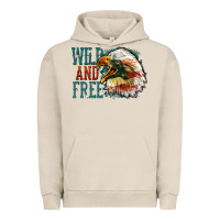 Pigment French Oak Wild and free Urban Hoodie - FaDigitalArtStudio