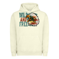 Pigment Pistachio Wild and free Urban Hoodie - FaDigitalArtStudio