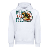 White Wild and free Urban Hoodie - FaDigitalArtStudio