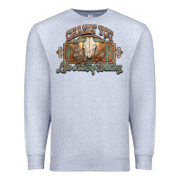 Heather Grey Chasin you like a shot of whiskey bull skull Premium Sweatshirt - HowdyJamesFarm