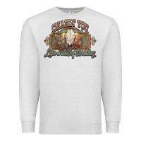 Oatmeal Heather Chasin you like a shot of whiskey bull skull Premium Sweatshirt - HowdyJamesFarm