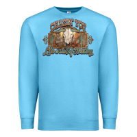 Ocean Blue Chasin you like a shot of whiskey bull skull Premium Sweatshirt - HowdyJamesFarm
