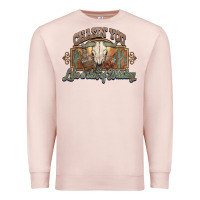 Pale Pink Chasin you like a shot of whiskey bull skull Premium Sweatshirt - HowdyJamesFarm