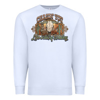 White Chasin you like a shot of whiskey bull skull Premium Sweatshirt - HowdyJamesFarm