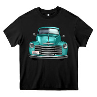 Black western truck front view Heavy Core Tee - FaDigitalArtStudio