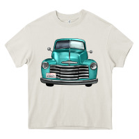 Cream western truck front view Heavy Core Tee - FaDigitalArtStudio