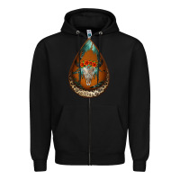 Black leopard bullskull teardrop earrings Zipper Hoodie - Jasminsmagicworld