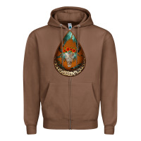 Chestnut leopard bullskull teardrop earrings Zipper Hoodie - Jasminsmagicworld