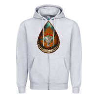 Heather Grey leopard bullskull teardrop earrings Zipper Hoodie - Jasminsmagicworld