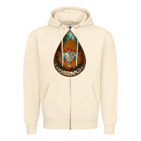 Sandshell leopard bullskull teardrop earrings Zipper Hoodie - Jasminsmagicworld