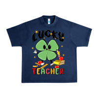 Navy lucky teacher Urban Heavy Tee - MaliasSmallBusiness