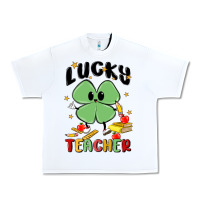 White lucky teacher Urban Heavy Tee - MaliasSmallBusiness