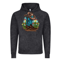 Vintage Black western boots and hat cactus leopard serape pattern Vintage Hoodie - BarkalooDesign