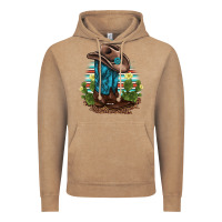 Vintage Coffee western boots and hat cactus leopard serape pattern Vintage Hoodie - BarkalooDesign