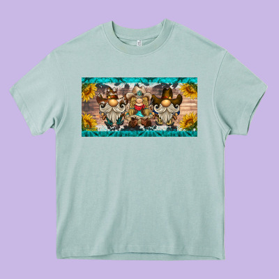 Western Gnome License Plate Heavy Core Tee Designed By Barkaloodesign
