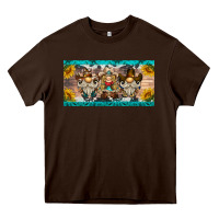 Chocolate Brown western gnome license plate Heavy Core Tee - BarkalooDesign