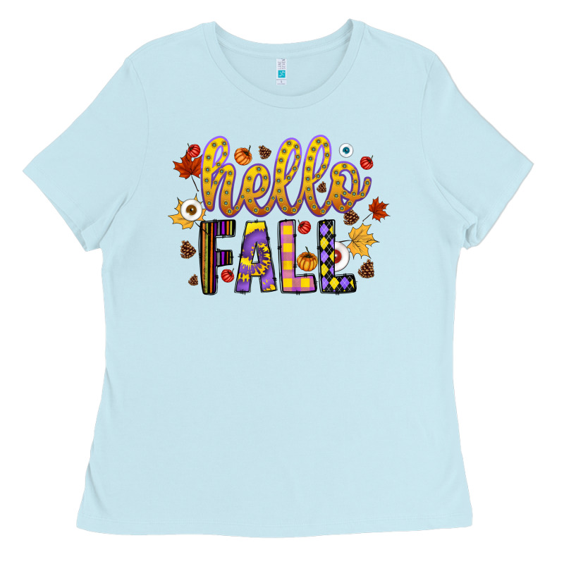 Hello Fall Ladies Tee by CowhideDigitalArt | Teevron