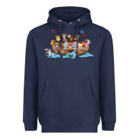 Navy noahs ark Heavyweight Hoodie - texasbilliewilder