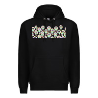 Black retro smiley faces Premium Hoodie - TumblerDesignByShophia