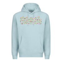 Blue Mist retro smiley faces Premium Hoodie - TumblerDesignByShophia