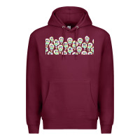 Burgundy retro smiley faces Premium Hoodie - TumblerDesignByShophia