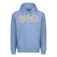 Colony Blue retro smiley faces Premium Hoodie - TumblerDesignByShophia