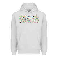 Dove Grey retro smiley faces Premium Hoodie - TumblerDesignByShophia