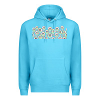 Ocean Blue retro smiley faces Premium Hoodie - TumblerDesignByShophia