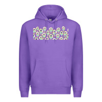 Purple retro smiley faces Premium Hoodie - TumblerDesignByShophia