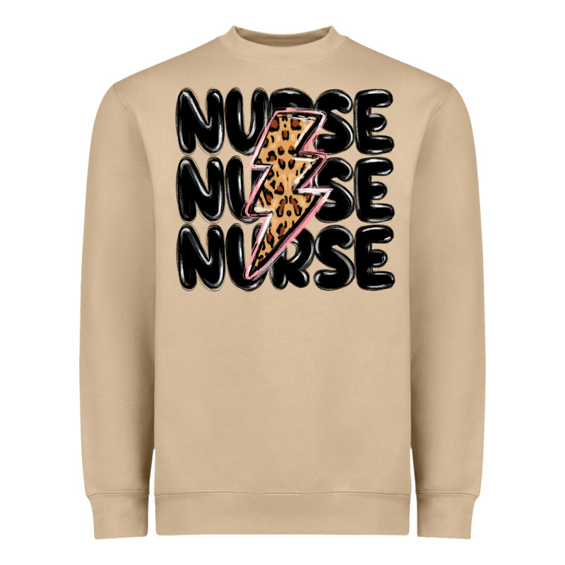 Nurse Lightning Bolt Heavyweight Sweatshirt by MaliasSmallBusiness | Teevron