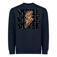 Navy nurse lightning bolt Heavyweight Sweatshirt - MaliasSmallBusiness