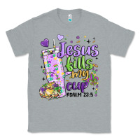 Heather Grey mardi gras jesus fills my cup Classic Tee - MaliasSmallBusiness