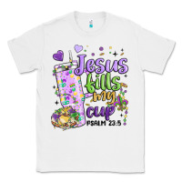 White mardi gras jesus fills my cup Classic Tee - MaliasSmallBusiness
