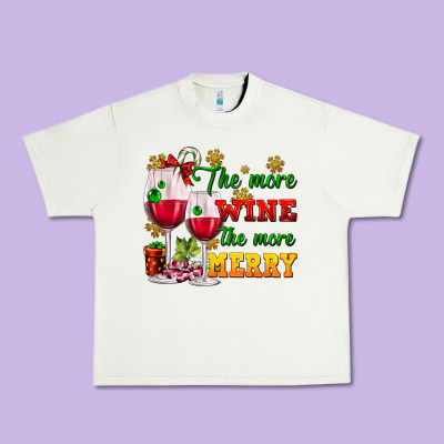 The More Wine The More Merry Urban Heavy Tee Designed By Adodesignshop