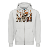 Dove Grey football mom Zipper Hoodie - Jasminsmagicworld