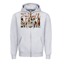 Heather Grey football mom Zipper Hoodie - Jasminsmagicworld