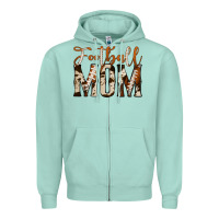 Seafoam football mom Zipper Hoodie - Jasminsmagicworld