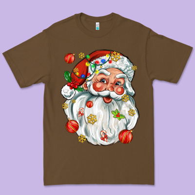 Santa With Little Christmas Premium Tee Designed By Adodesignshop