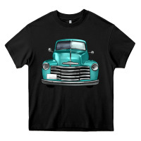 Black western truck front view Heavy Core Tee - FaDigitalArtStudio