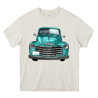 Cream western truck front view Heavy Core Tee - FaDigitalArtStudio