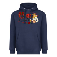 Navy the hell i wont with sassy pinup cowgirl Heavyweight Hoodie - texasbilliewilder