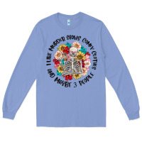 Colony Blue i like murder shows comfy clothes and like 3 peopl Long Sleeve Tee - MaliasSmallBusiness