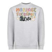 Heather Grey massage therapist life Heavyweight Sweatshirt - MaliasSmallBusiness