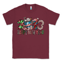 Burgundy 2023 Happy New Year Classic Tee - CowhideDigitalArt