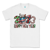 White 2023 Happy New Year Classic Tee - CowhideDigitalArt